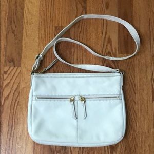 White leather Fossil purse